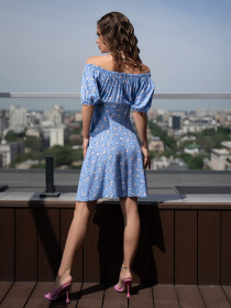 Сукня міді ISSA Plus модель SA-476_blue Сукня міді ISSA Plus модель SA-476_blue Фото