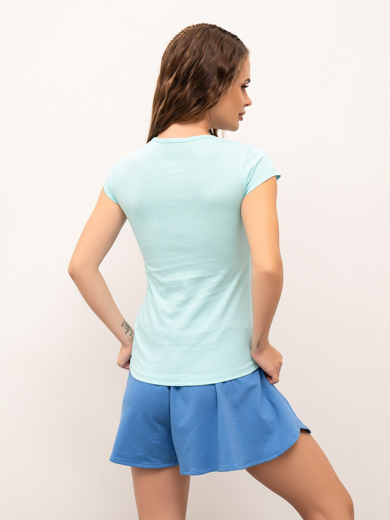 Футболка ISSA Plus модель WN20-437_turquoise Фото