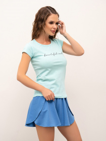 Футболка ISSA Plus модель WN20-437_turquoise Фото