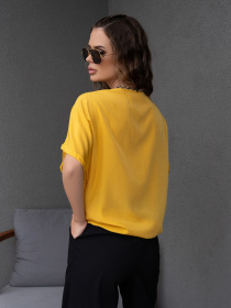 Блуза ISSA Plus модель WN20-494_mustard Фото