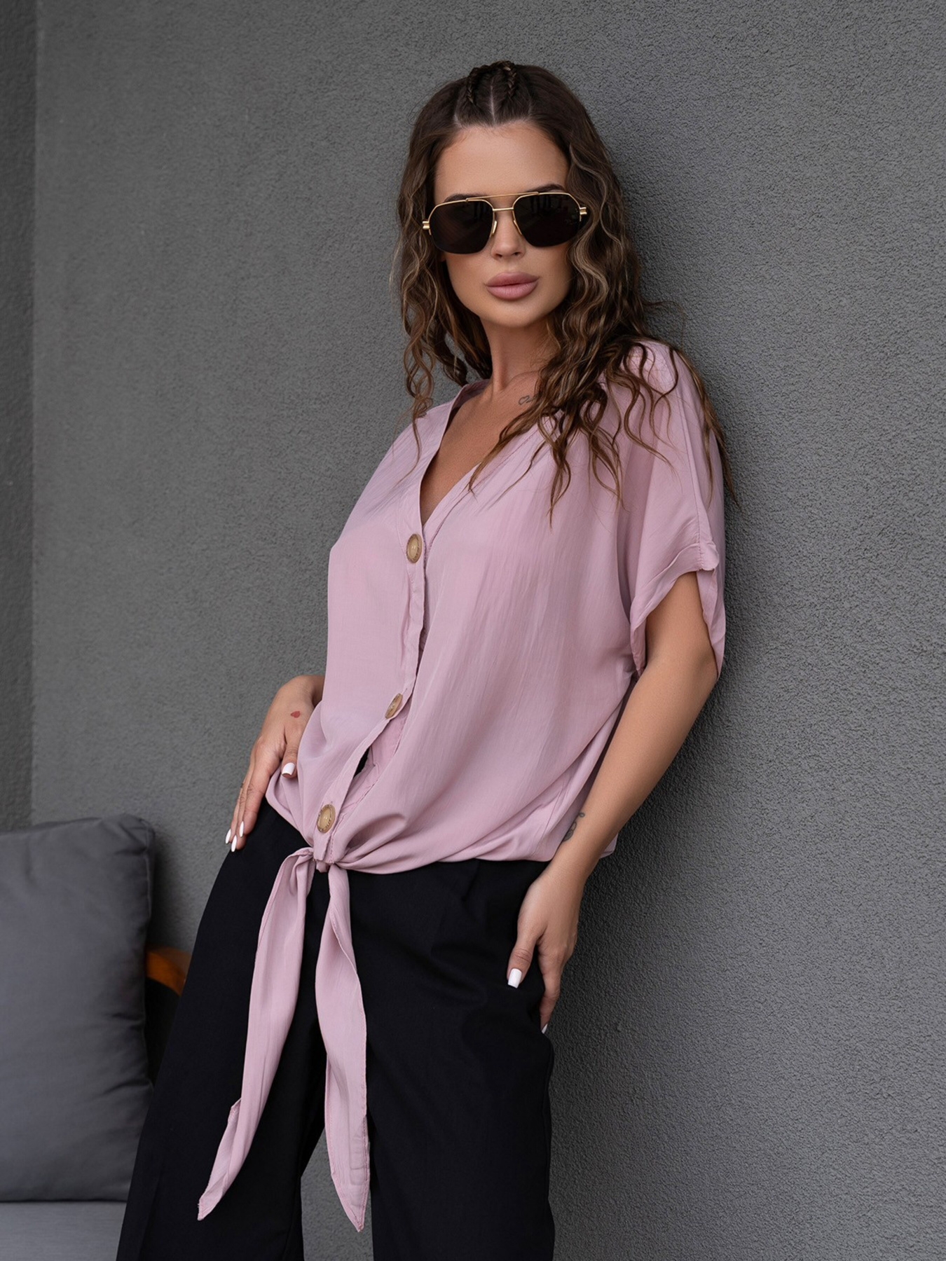 Блуза ISSA Plus модель WN20-494_lilac Фото