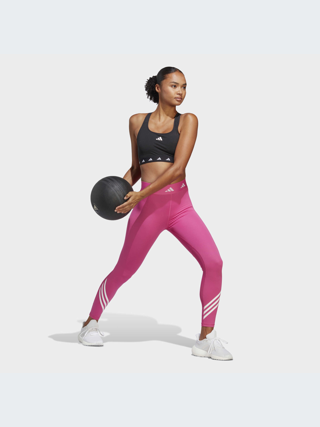 Леггинсы спортивные Adidas 3 Stripes модель HR9639 Фото