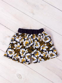 Повседневные шорты Носи своє модель 6262-002-kvti-burshtin-na-chornomu-chorn-sinj Фото