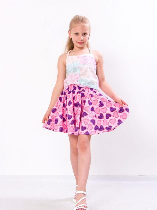 Юбка мини Носи своє модель 6276-043-serdechka-rozhevij Фото