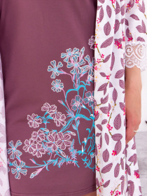 Домашний костюм Носи своє модель 8075-002-33-listochki-popelqsta-lavanda Фото