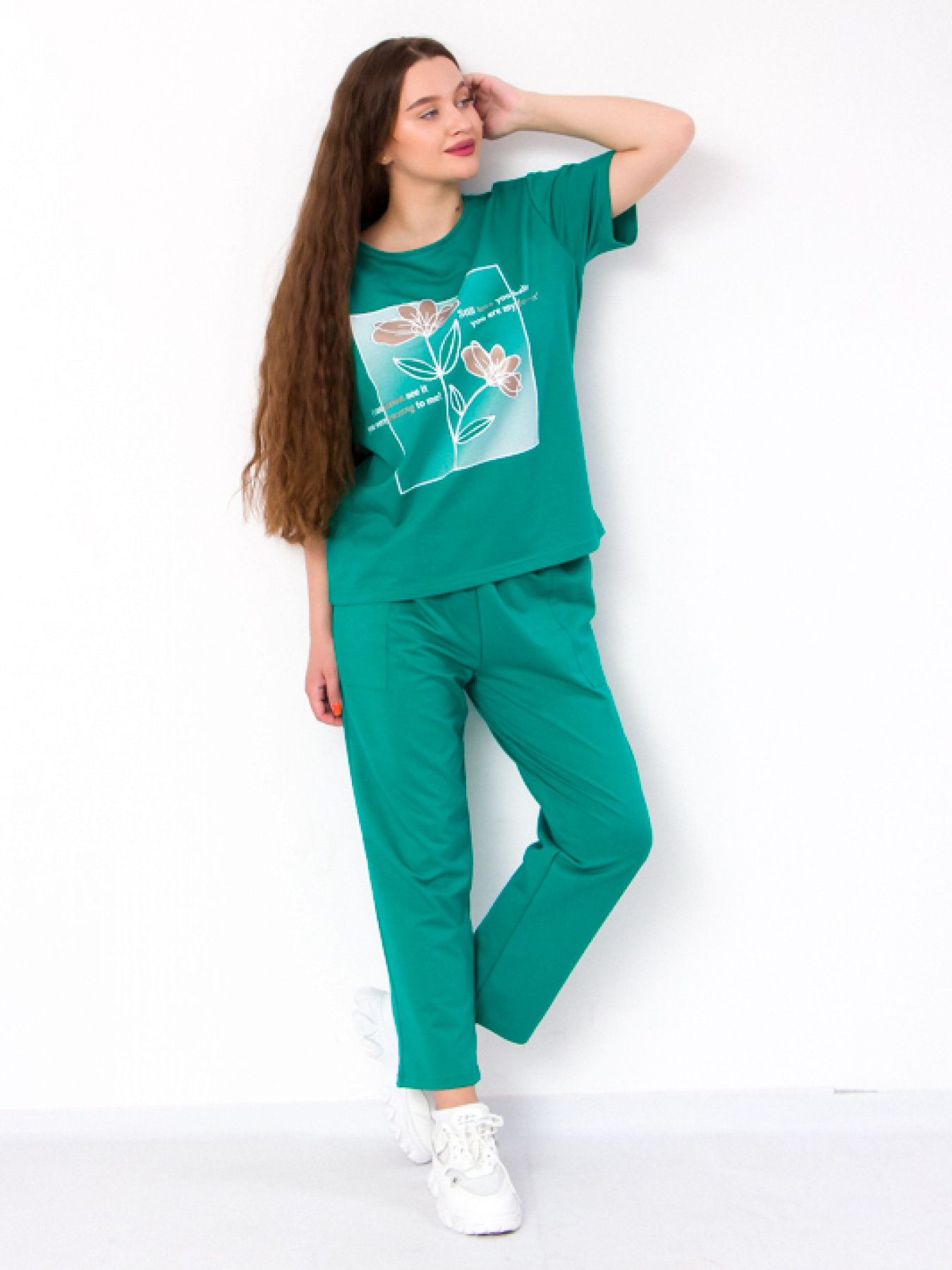 Повсякденний костюм Носи своє модель 8349-057-33-temno-mentolovij Фото