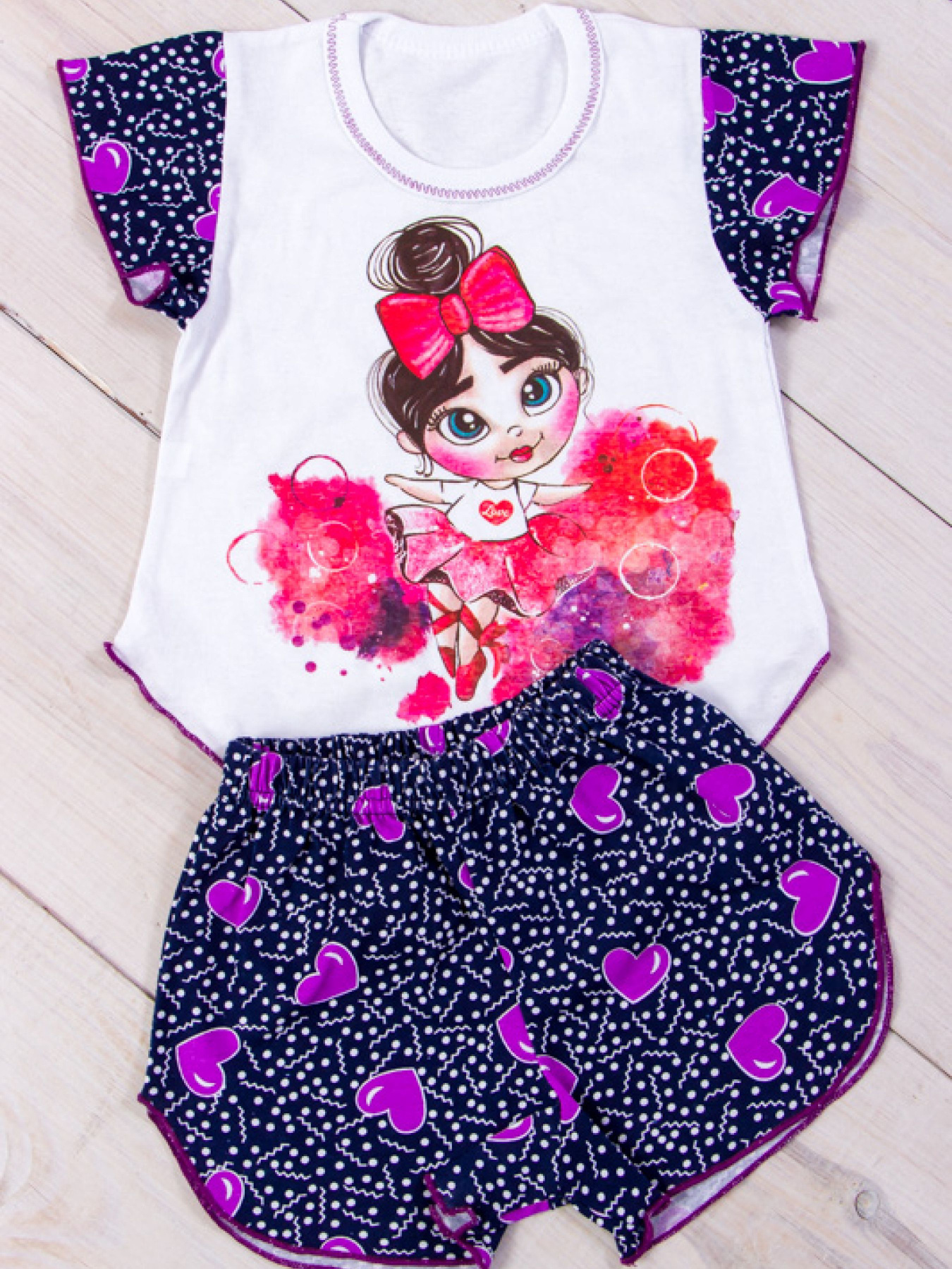 Піжама Носи своє модель 9668-002-33-balerina-serdechka-foletovij Фото