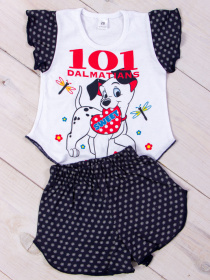 Пижама Носи своє модель 9668-002-33-dalmatin-kvtochki-na-chornilxno-sinxomu Фото