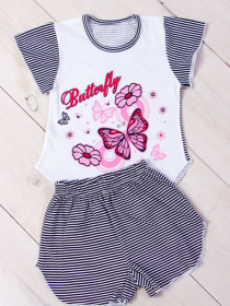 Пижама Носи своє модель 9668-002-33-meteliki-tonka-smuzhka-chorn-sinj Фото