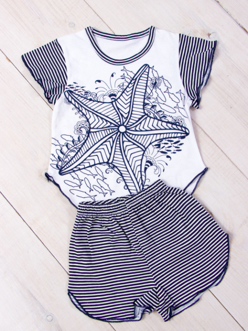 Пижама Носи своє модель 9668-002-33-morsxka-zrka-tonka-smuzhka-chorn-sinq Фото