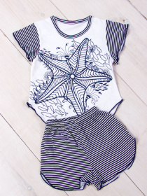 Пижама Носи своє модель 9668-002-33-morsxka-zrka-tonka-smuzhka-chorn-sinq Фото