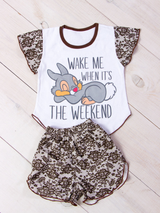 Пижама Носи своє модель 9668-002-33-zajchik-vzerunok-korichnevij Фото