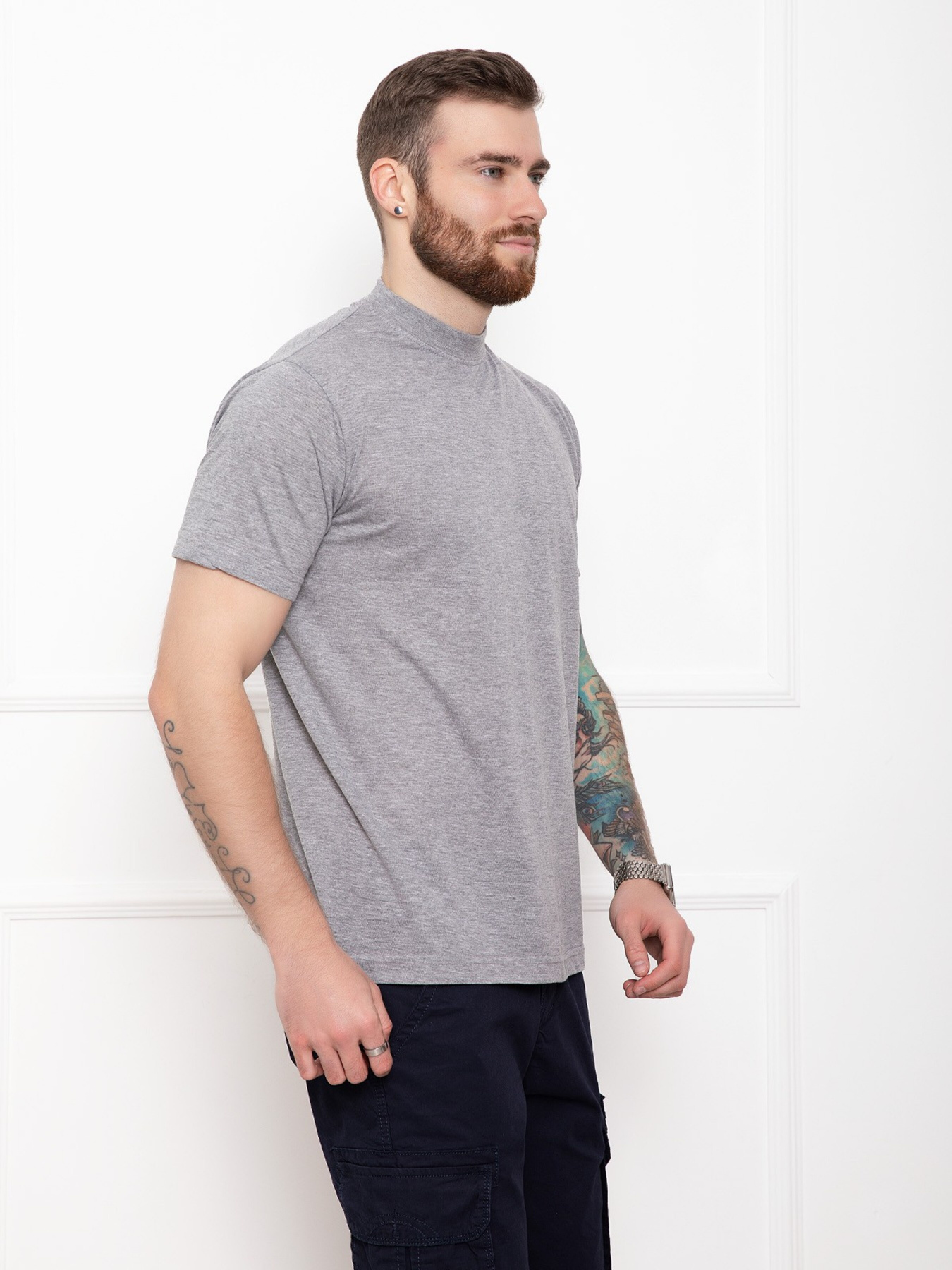 Футболка ISSA Plus модель GN4-148_grey Фото