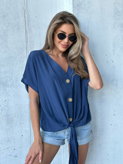 Блуза ISSA Plus модель WN20-494_darkblue - фото