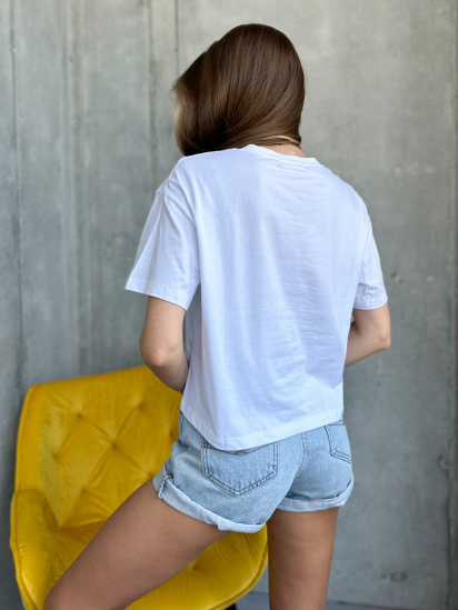 Футболка ISSA Plus модель WN20-503_white — фото 3 - INTERTOP
