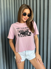Футболка ISSA Plus модель WN20-503_pink Фото