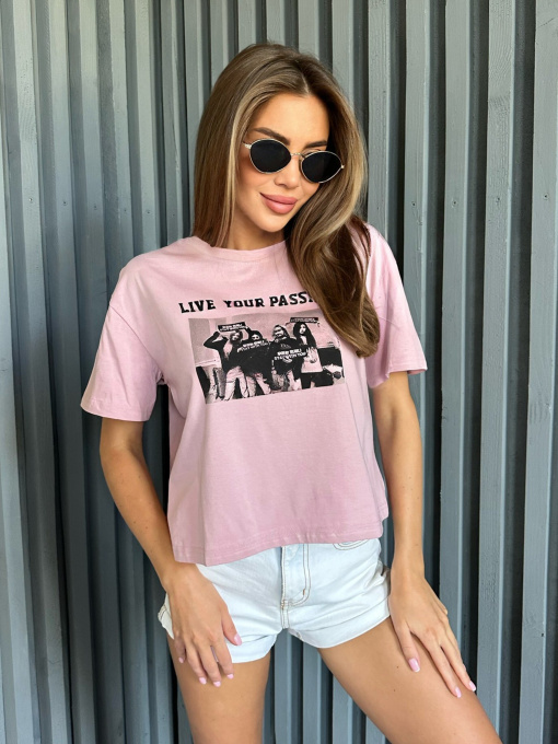 Футболка ISSA Plus модель WN20-503_pink Фото