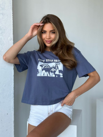 Футболка ISSA Plus модель WN20-503_blue Фото