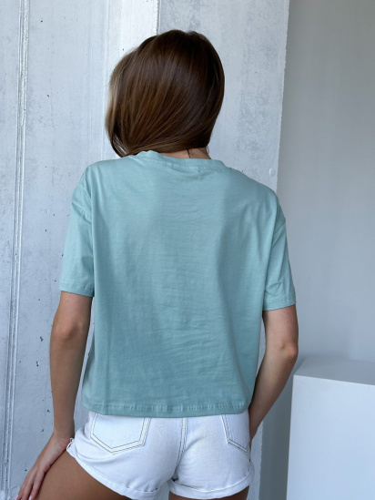 Футболка ISSA Plus модель WN20-504_turquoise — фото 3 - INTERTOP