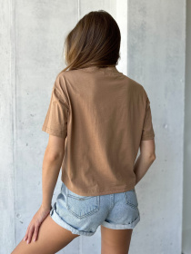 Футболка ISSA Plus модель WN20-505_brown Футболка ISSA Plus модель WN20-505_brown Фото