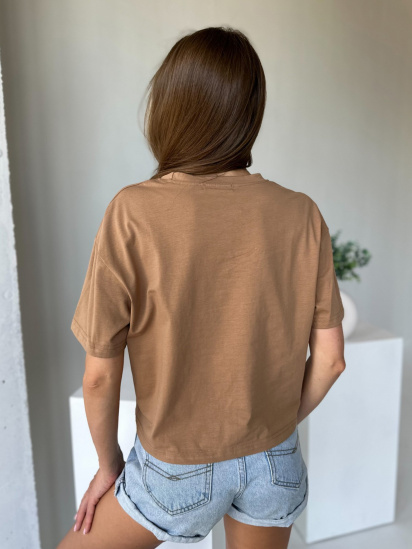 Футболка ISSA Plus модель WN20-506_brown — фото - INTERTOP