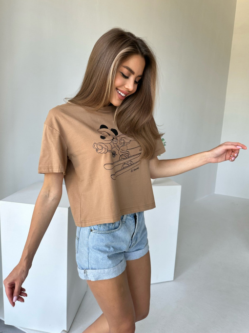 Футболка ISSA Plus модель WN20-506_brown Фото