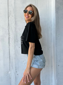 Футболка ISSA Plus модель WN20-506_black Фото