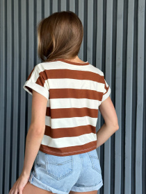 Футболка ISSA Plus модель WN20-509_brown Фото