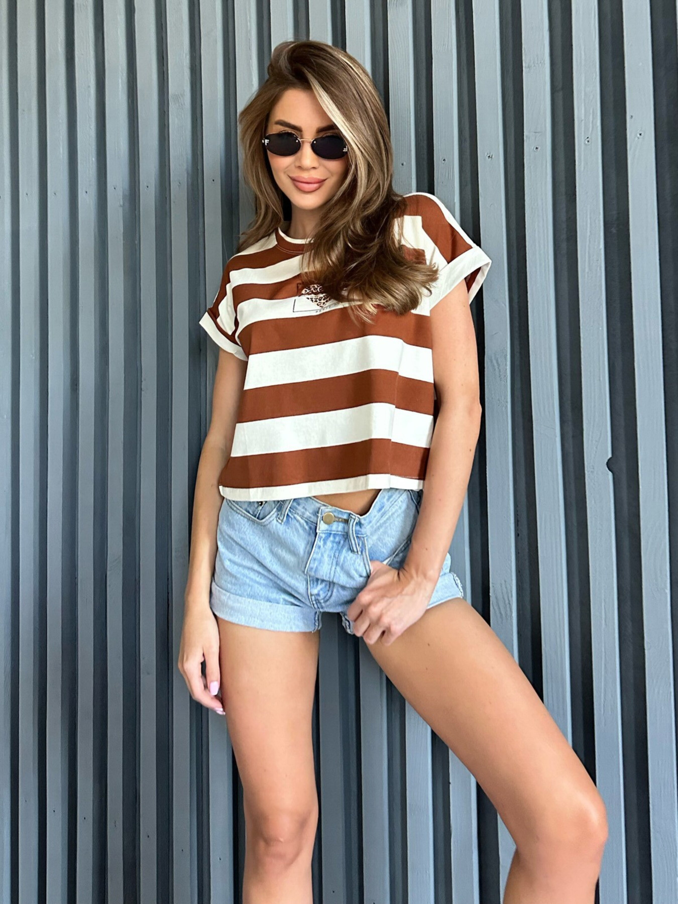 Футболка ISSA Plus модель WN20-509_brown Фото