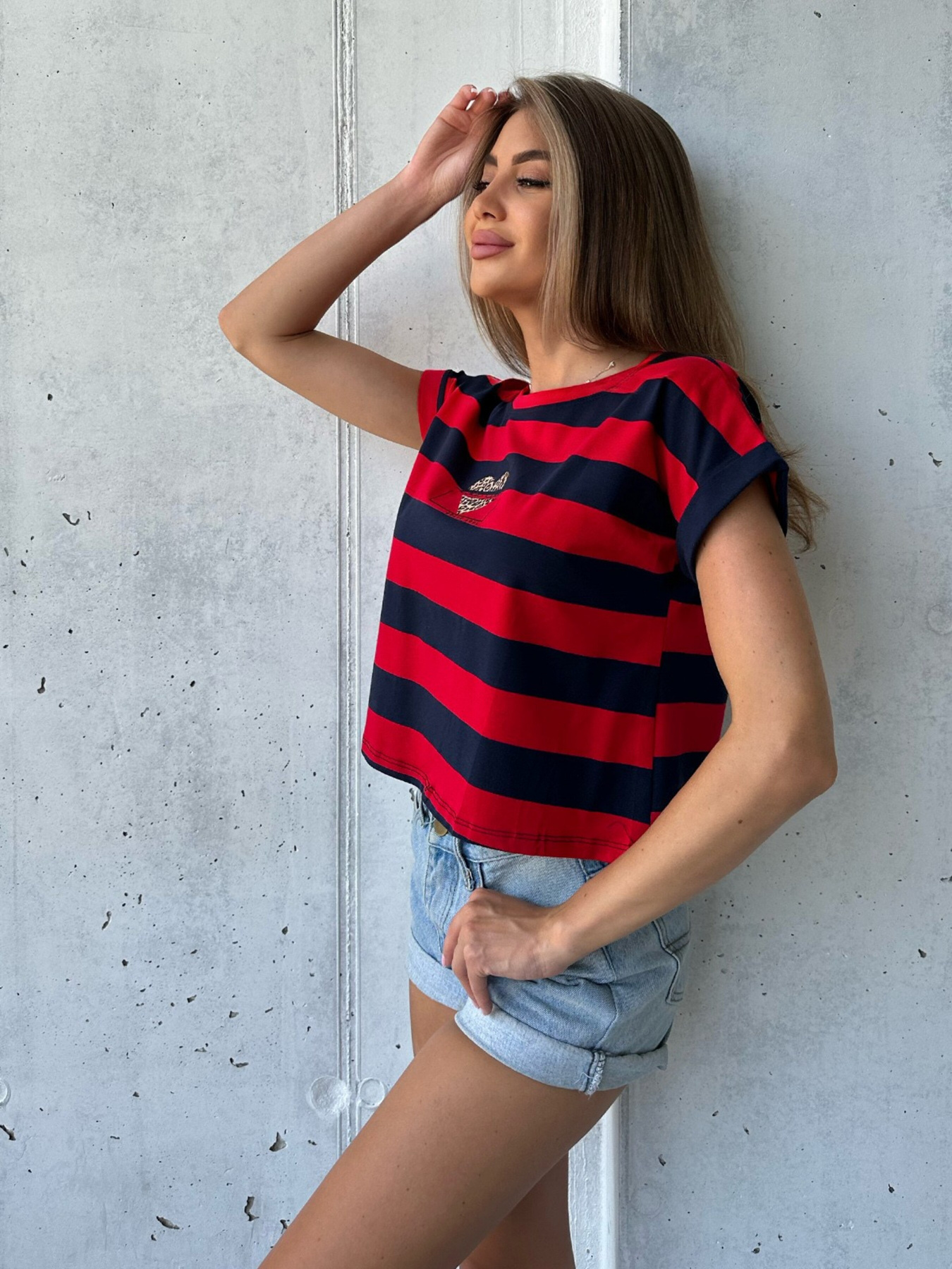 Футболка ISSA Plus модель WN20-509_bluered Фото