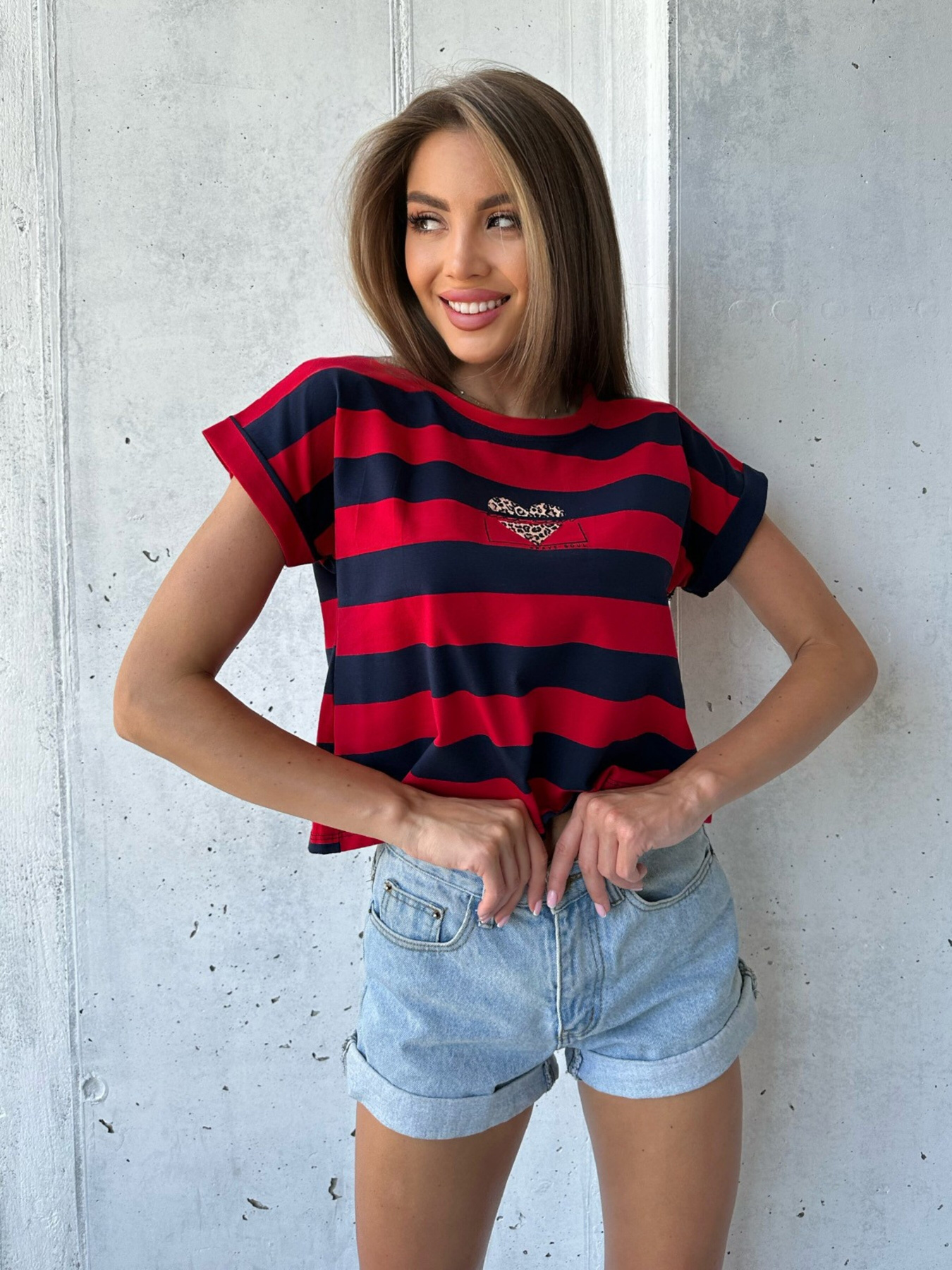 Футболка ISSA Plus модель WN20-509_bluered Фото