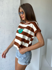 Футболка ISSA Plus модель WN20-511_brown Фото