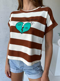 Футболка ISSA Plus модель WN20-511_brown Фото