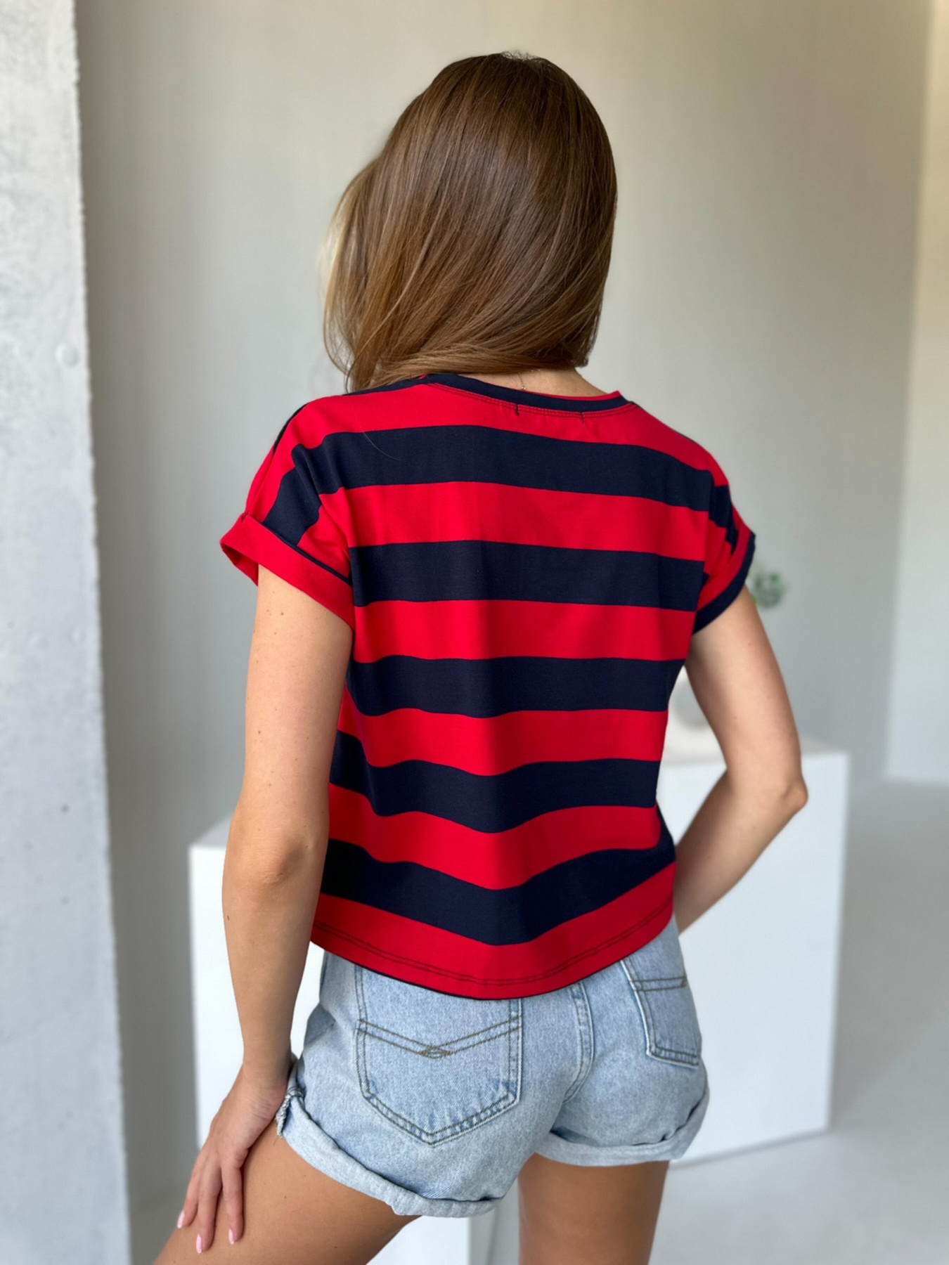 Футболка ISSA Plus модель WN20-511_bluered Фото