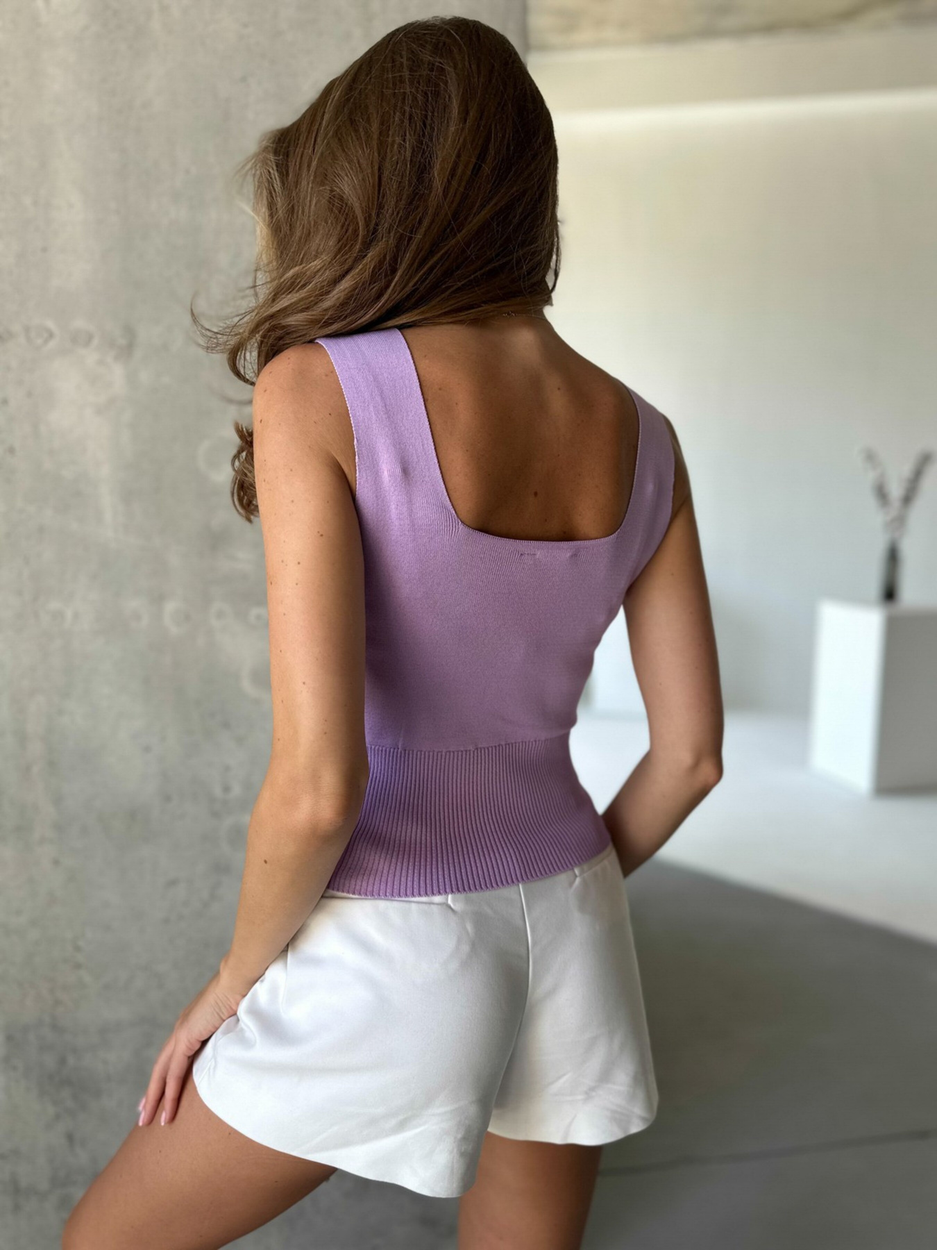 Майка ISSA Plus модель WN20-516_lilac Фото