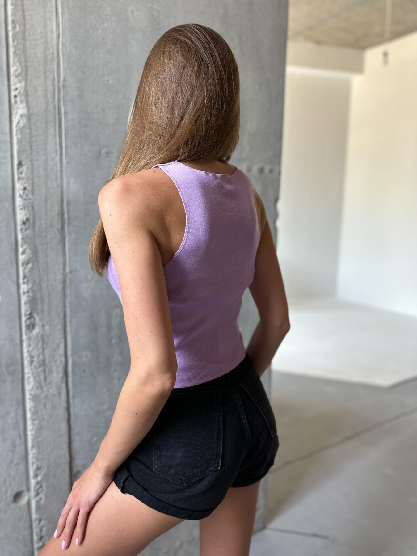 Майка ISSA Plus модель WN20-517_lilac Фото