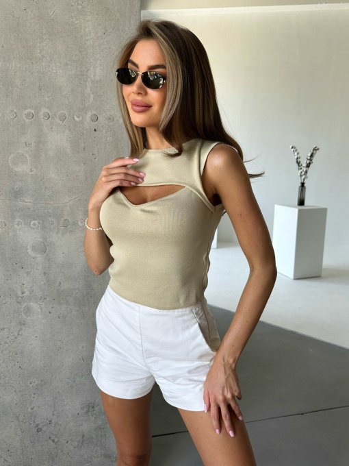 Майка ISSA Plus модель WN20-518_beige Фото