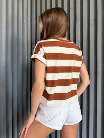 Футболка ISSA Plus модель WN20-525_brown Фото