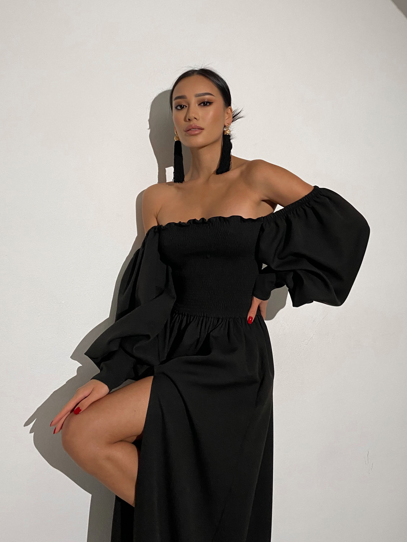 Платье макси Jadone Fashion модель Suknya_Dilara_chorniy Фото