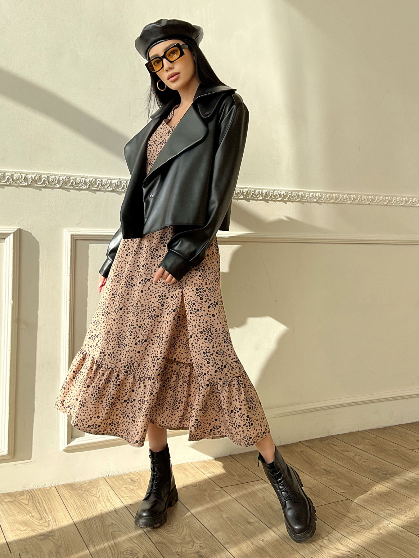 Шкіряна куртка Jadone Fashion модель Deyt_ch Фото