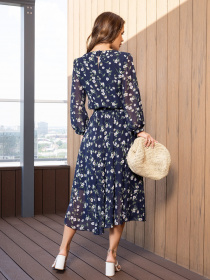 Сукня міді ISSA Plus модель 14106_blue Фото