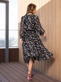 Сукня міді ISSA Plus модель 14106_black Фото