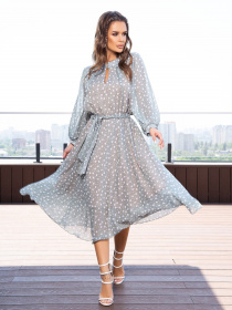 Платье миди ISSA Plus модель 14108_olive Фото