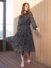 Сукня міді ISSA Plus модель 14108_black Фото