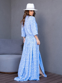 Сукня максі ISSA Plus модель 14118_blue Фото