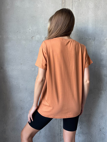 Футболка ISSA Plus модель WN20-501_terracotta — фото 3 - INTERTOP