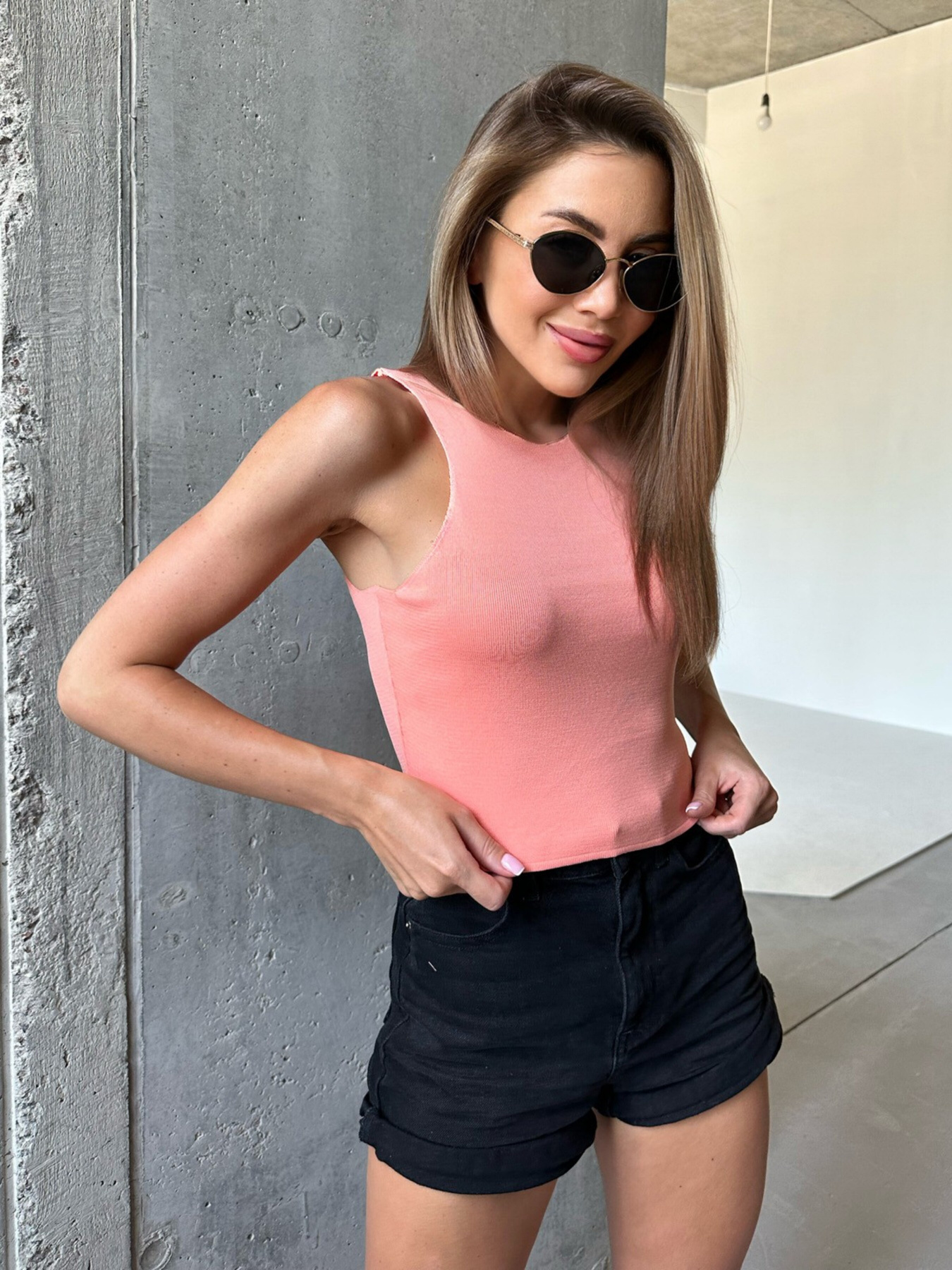 Майка ISSA Plus модель WN20-517_coral Фото