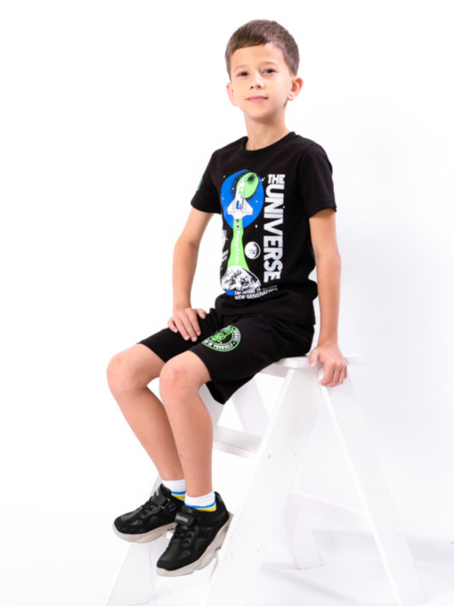 Повседневный костюм Носи своє модель 6386-001-33-chornij-kosmos Фото