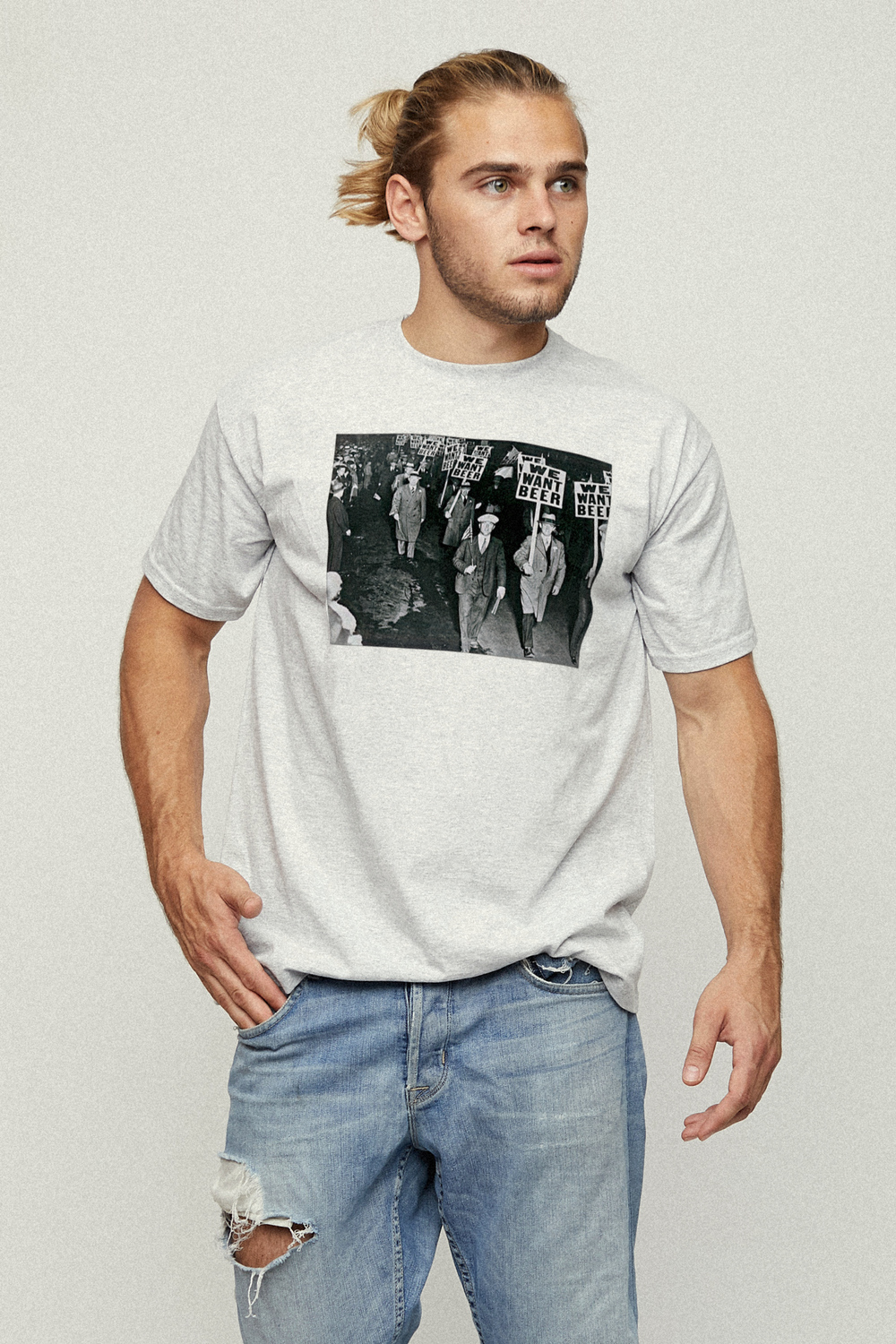 YAPPI Футболки і поло (MG2397) Чоловіче колір - Сірий матеріал - Бавовна