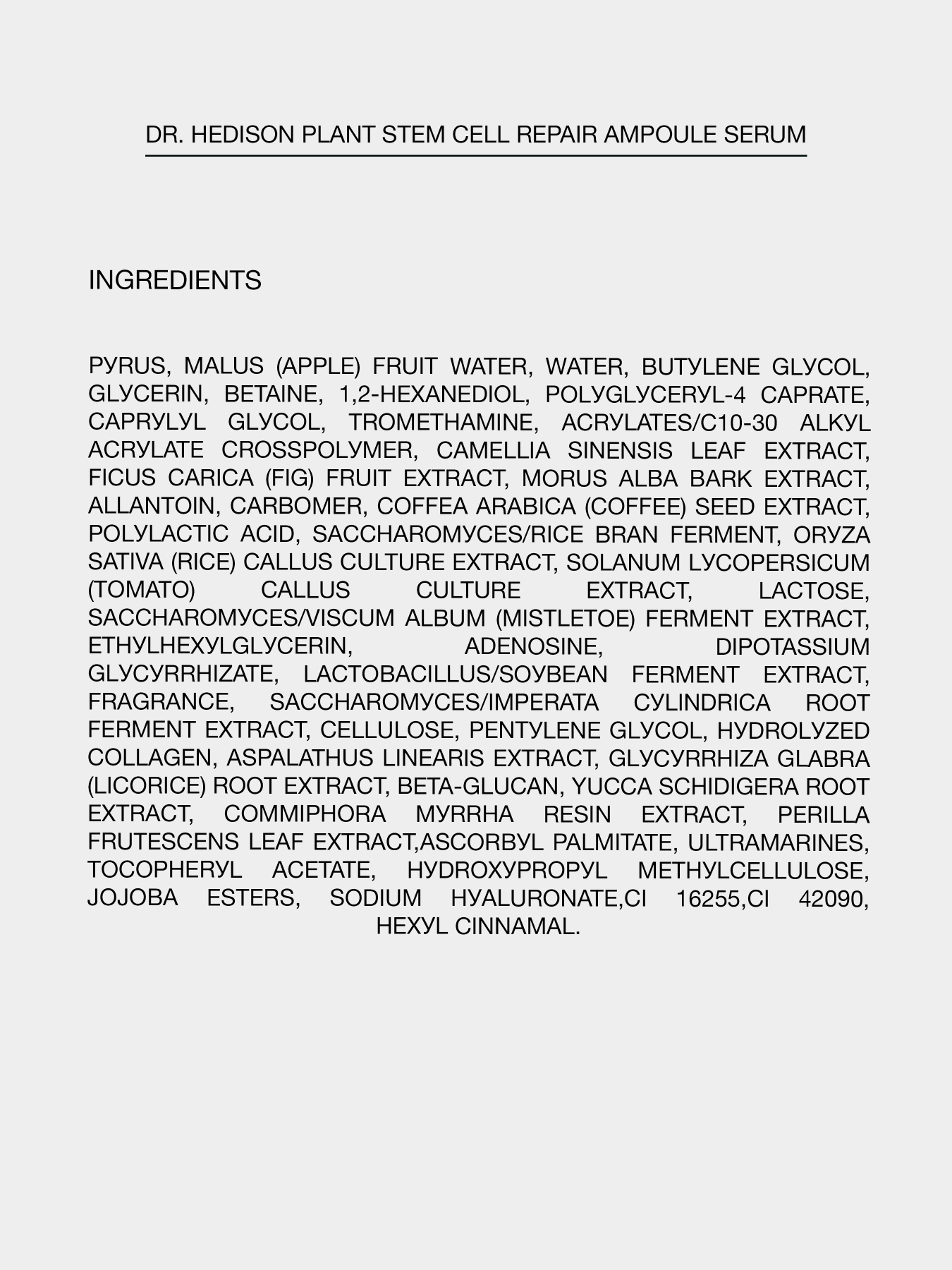 Восстанавливающая сыворотка Dr.HEDISON модель 12100200 Фото